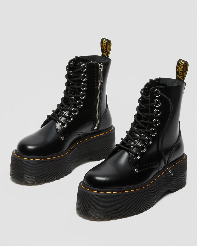 Women's Dr Martens Jadon Max Platform Boots Black | AU 239ILH